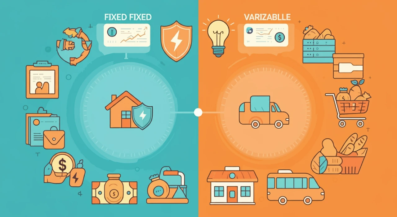 Diferença entre despesas fixas e variáveis
